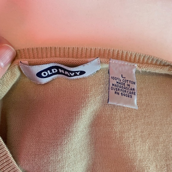 Old Navy tan v-neck sweater size L - Picture 5 of 6